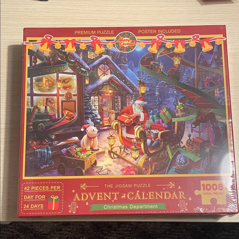 Advent Calendar Jigsaw Puzzle Christmas Department New in Box